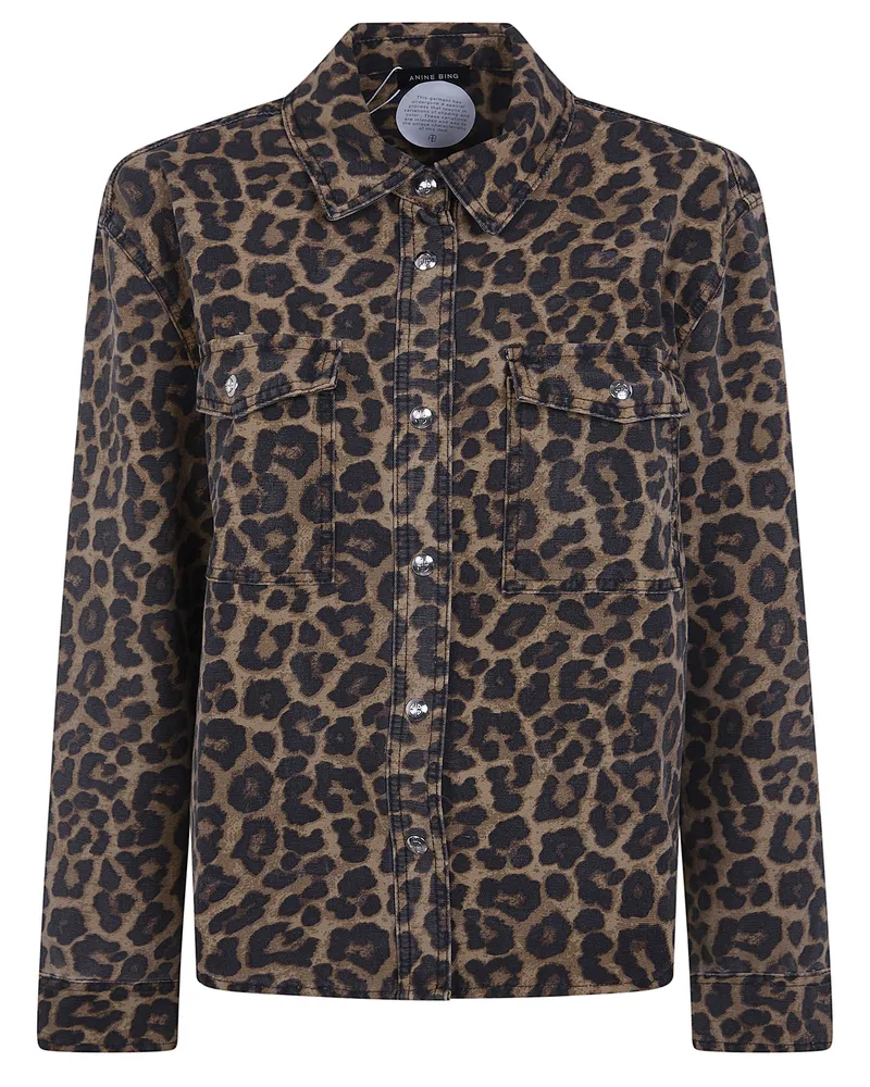 Anine Bing Paxton" Shirt Brown