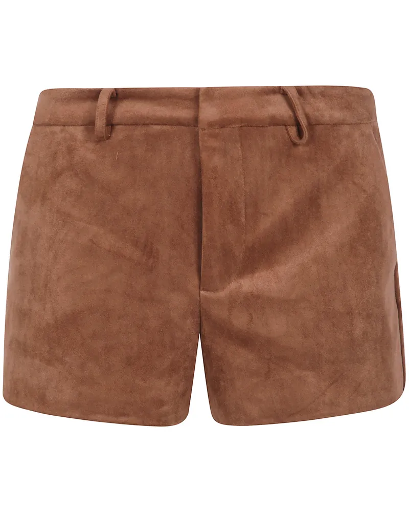 MC2 Saint Barth Suede Shorts "Elva Brown