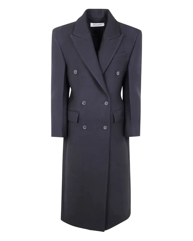 Róhe Hourglass Wool Coat Black