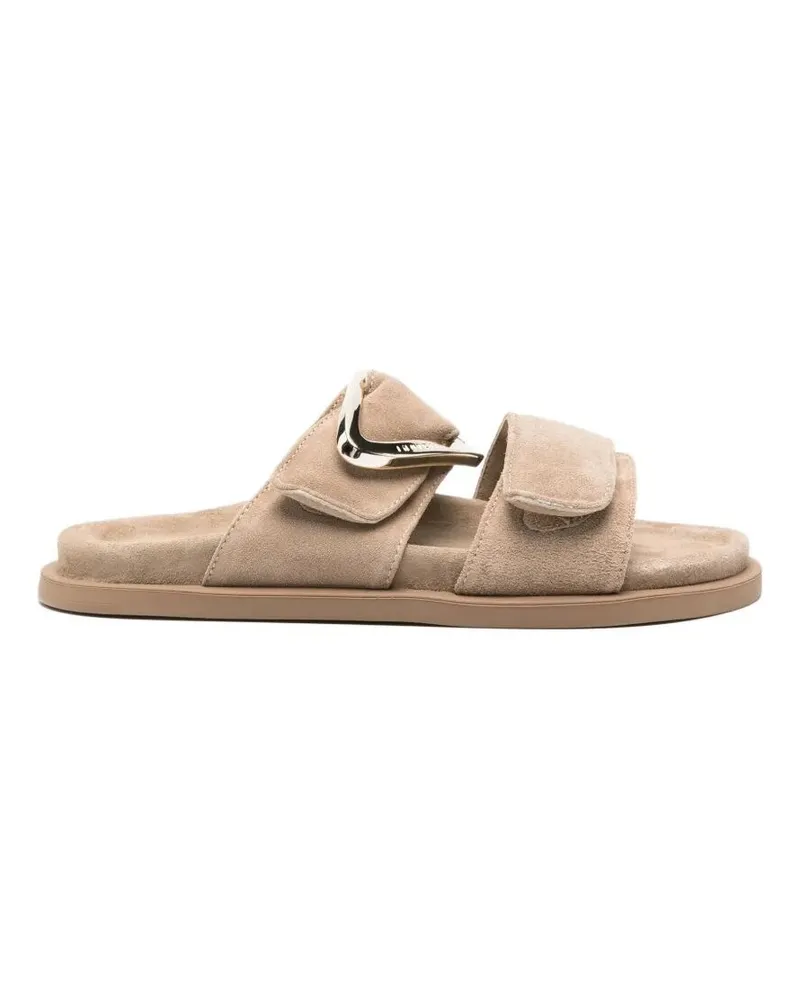 INUIKII Dreamer Buckle Slippers Beige
