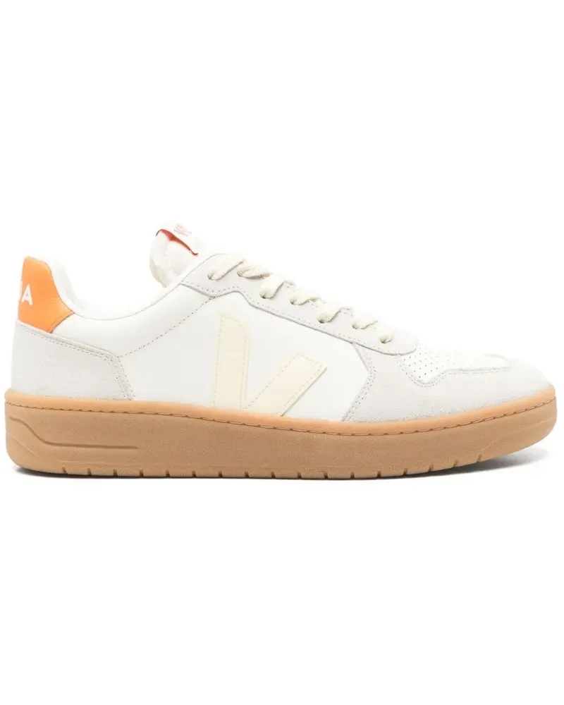 VEJA V-82 Grained Leather Pure Sneakers White