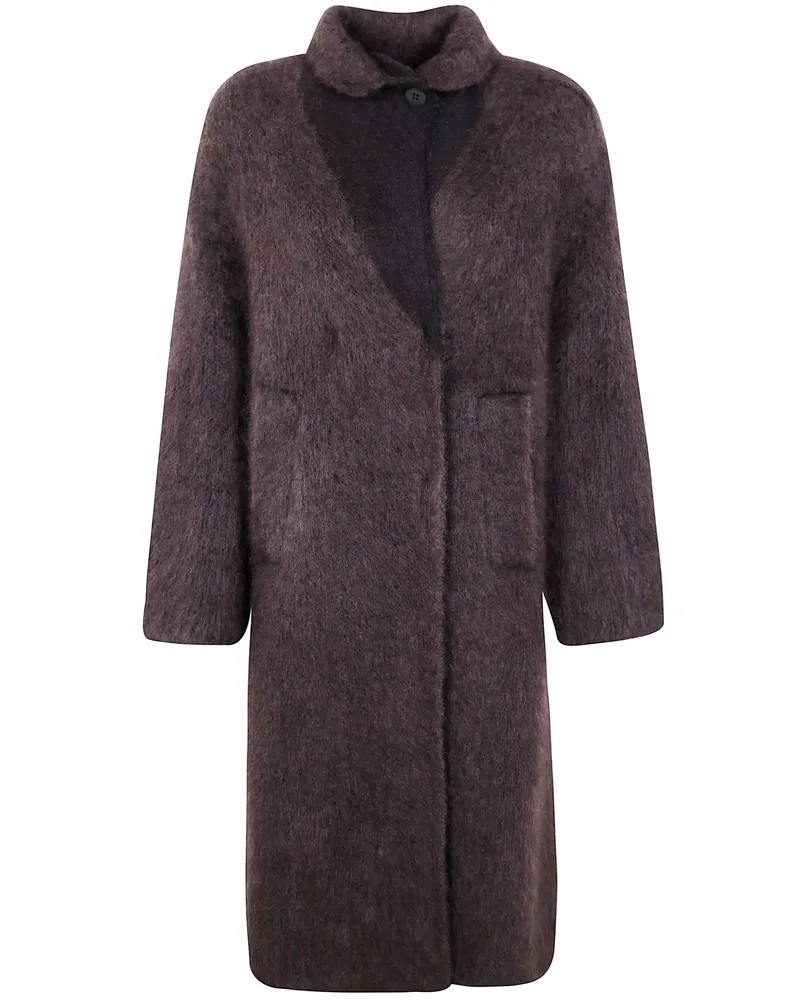 Boboutic Double Breasted Fur Coat Brown