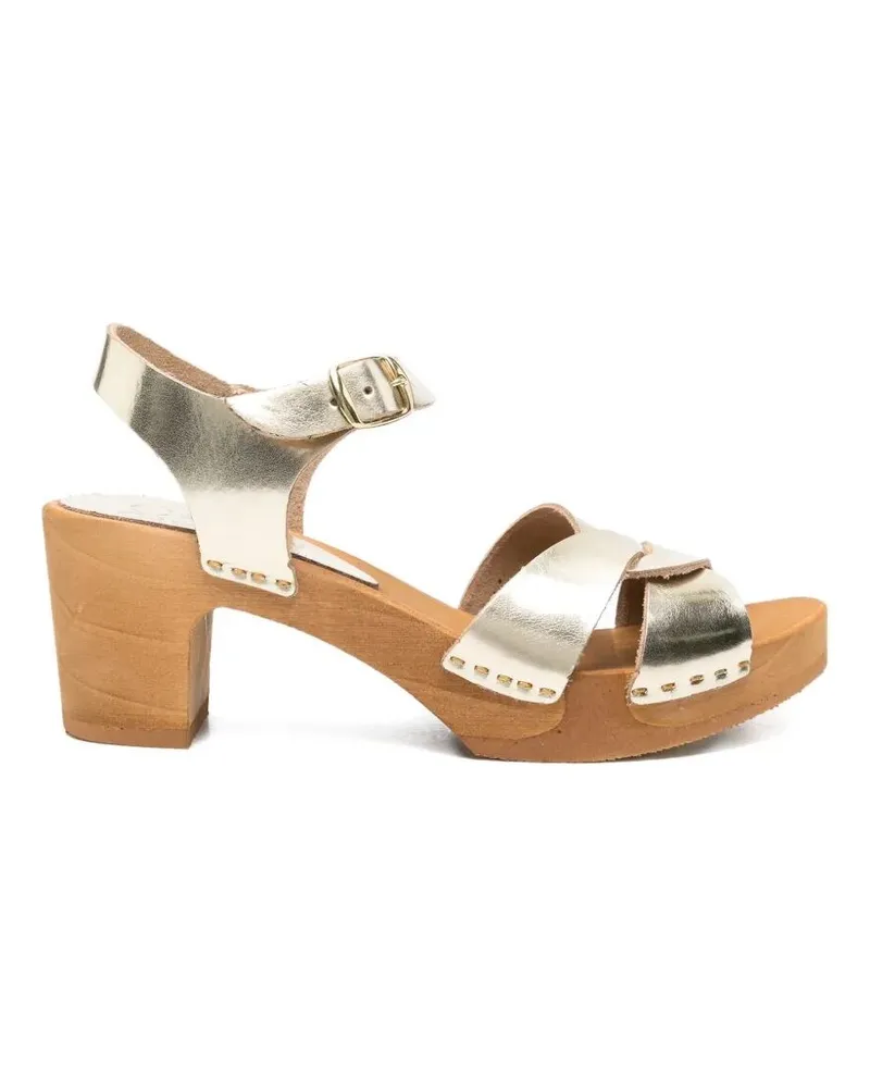 Bosabo Cuir Mirror Medium Heel T. 065 Sandals Metallic