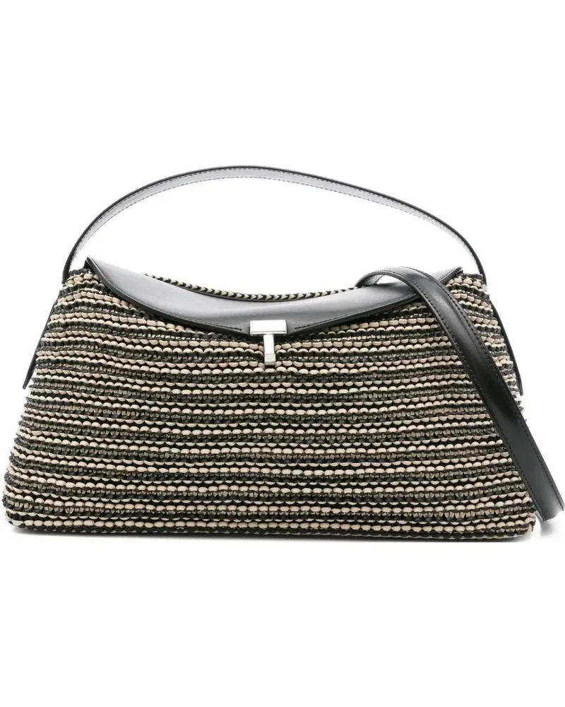 Totême T-Lock" Leather Top Handle Bag Black