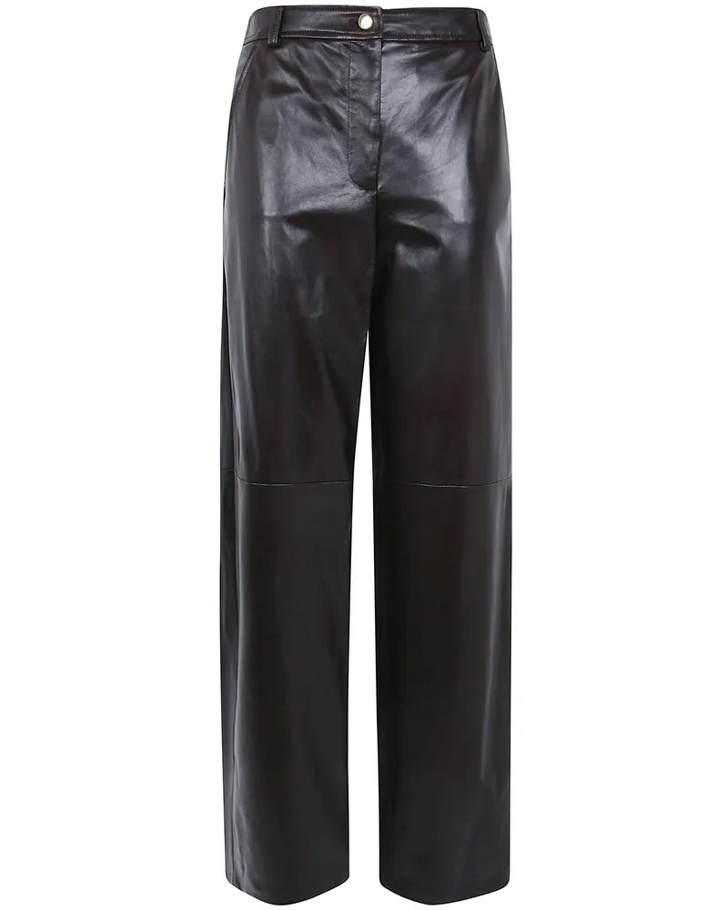 Max Mara Pants Nappa Leather "Mst Legno Brown