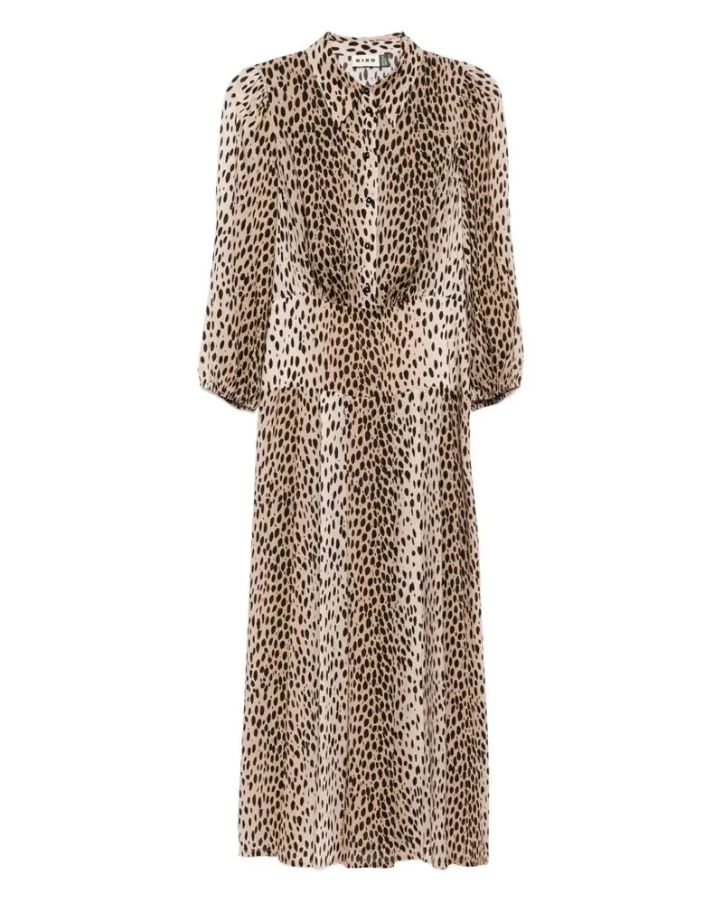 RIXO Izzy" Dress Antelope Spot Black Multi