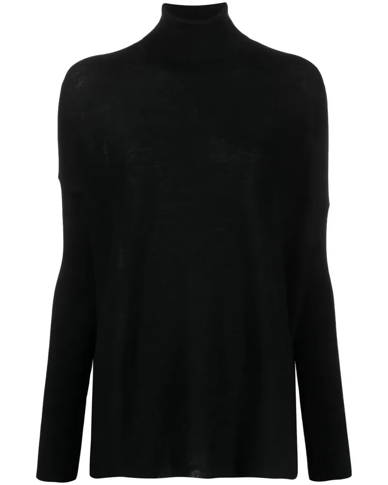 Gentryportofino Turtle Neck Knit Sweater Black