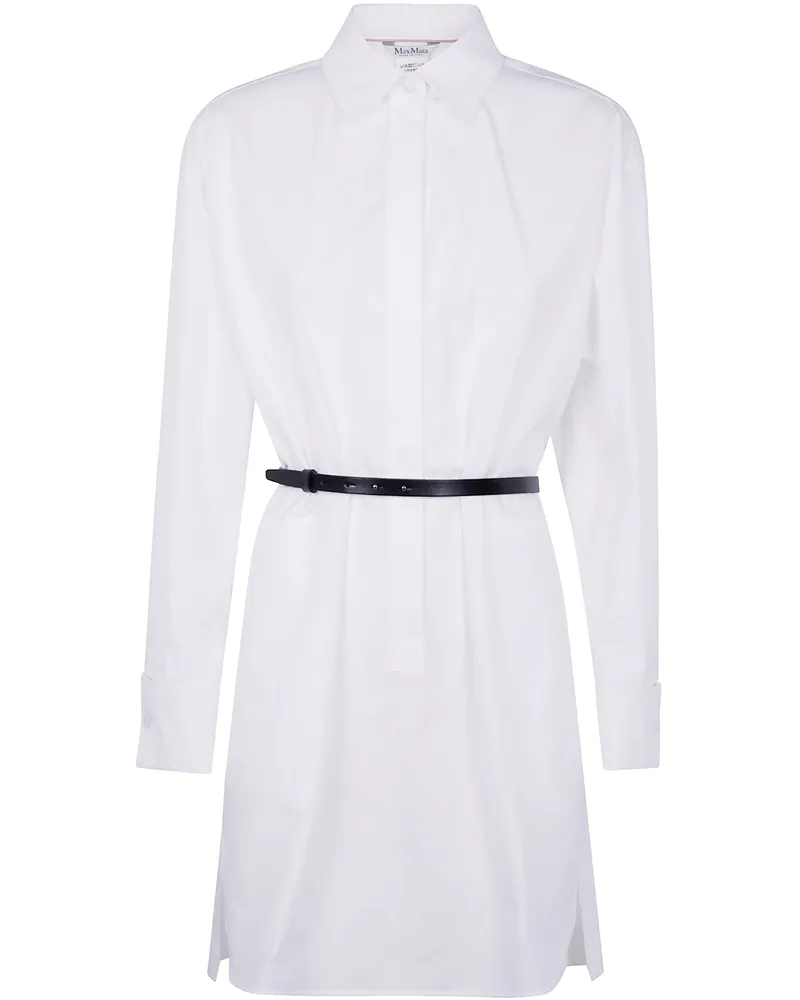 Max Mara Alcade Popeline Oversized Mini Dress White