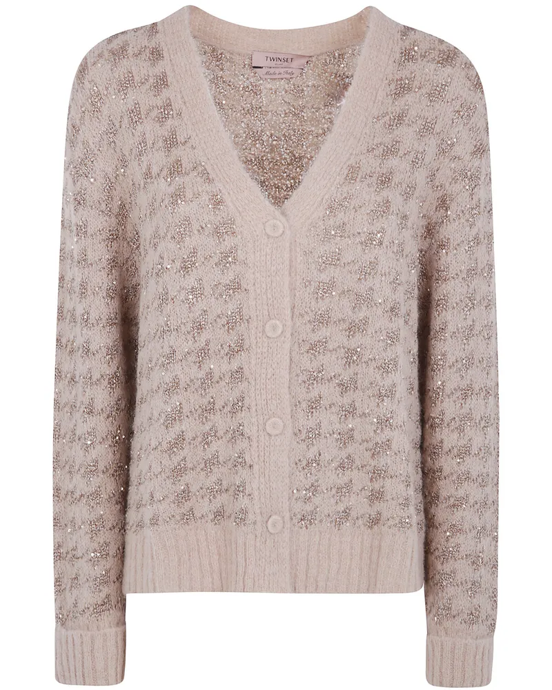 Twin-Set V-Neck Cardigan Beige