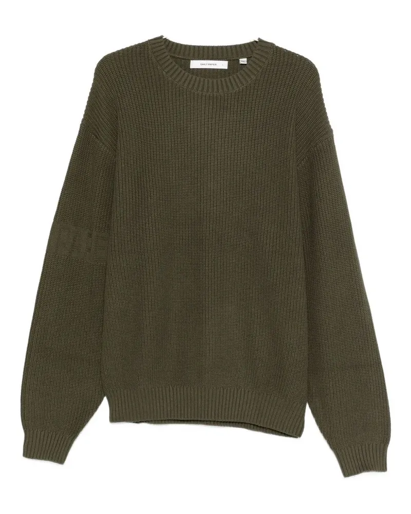 Daily Paper Band" Knit Sweater Green