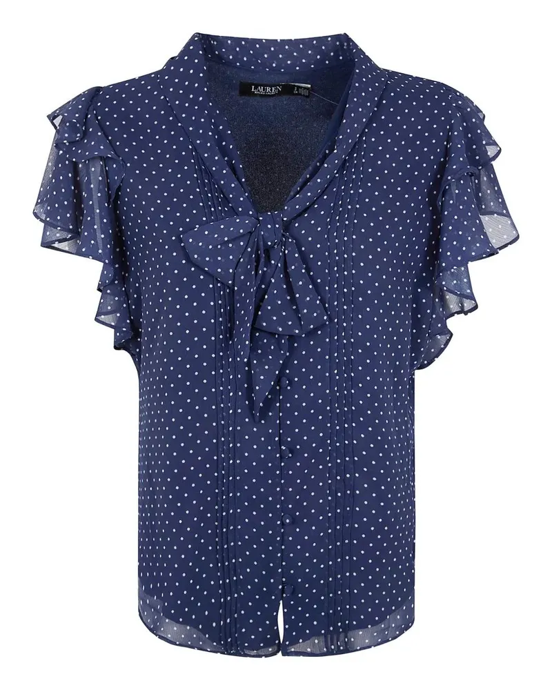 Ralph Lauren Prugan" Short Sleeve Blouse Blue