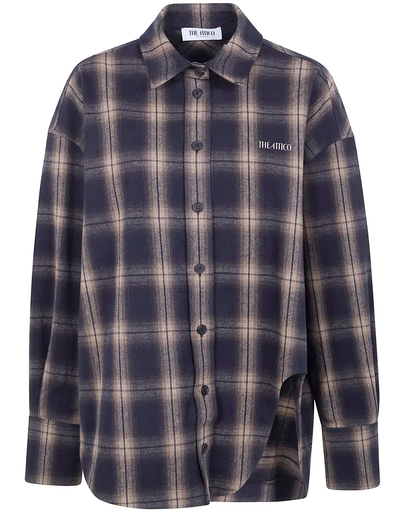 ATTICO Check Shirt Brown