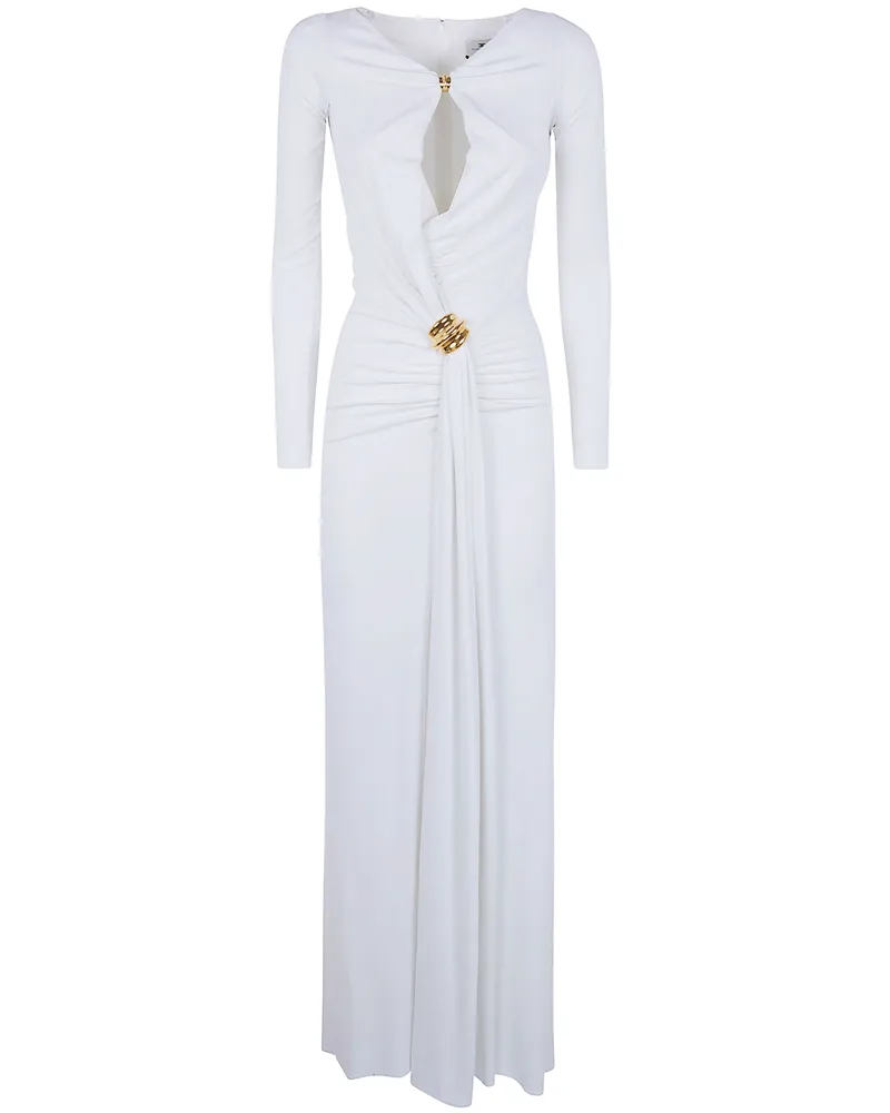 Elisabetta Franchi Red Carpet Long Dress White