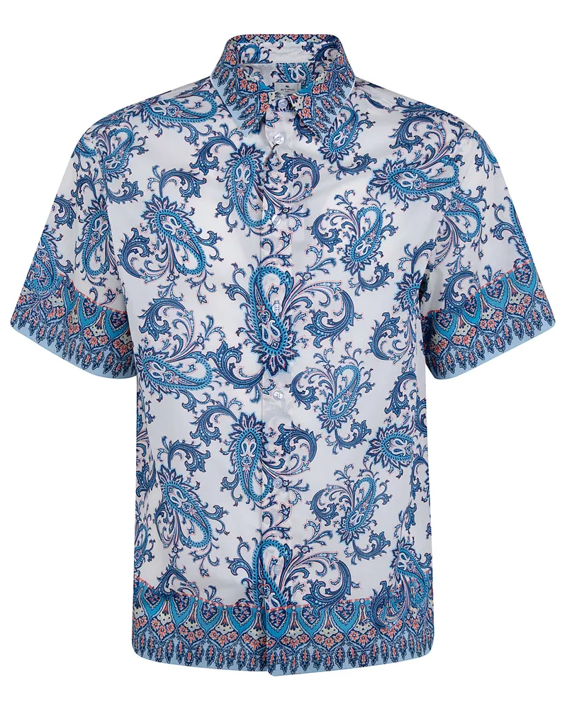 Etro Short Sleeves Shirt Blue