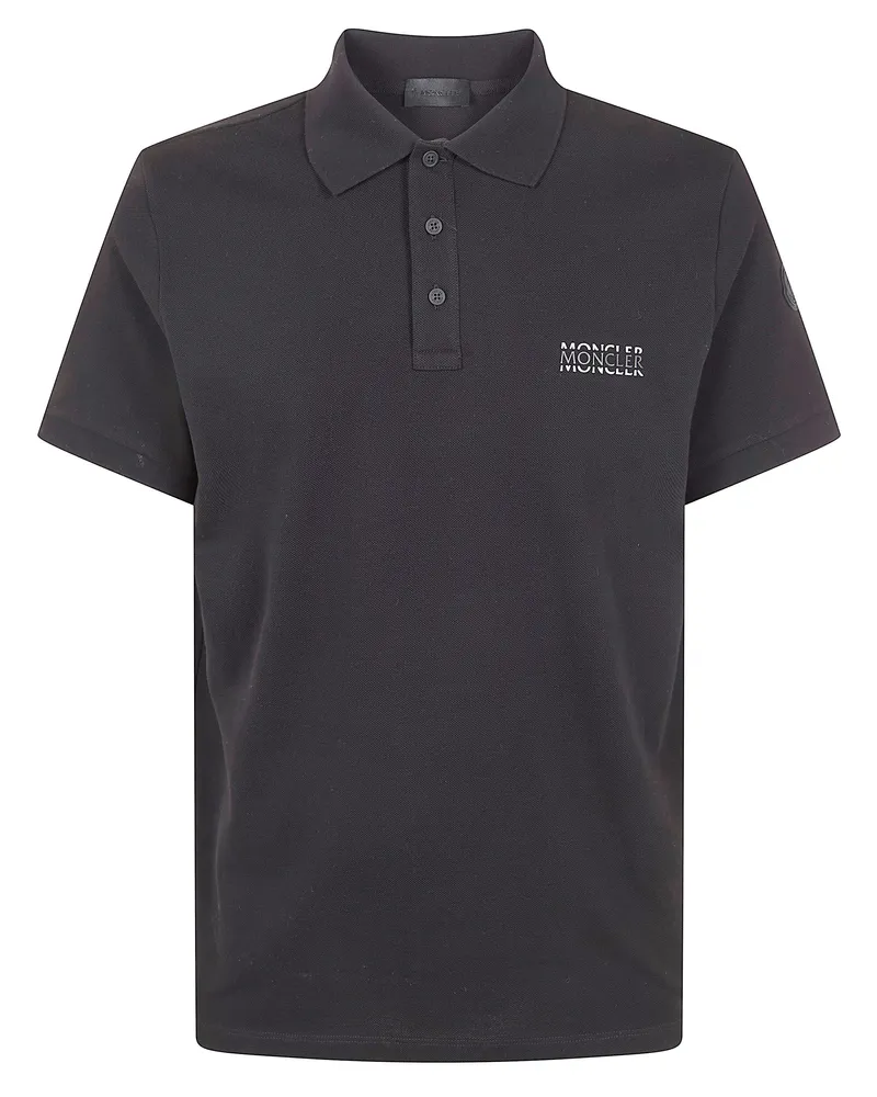 Moncler Short Sleeves Polo Shirt Black