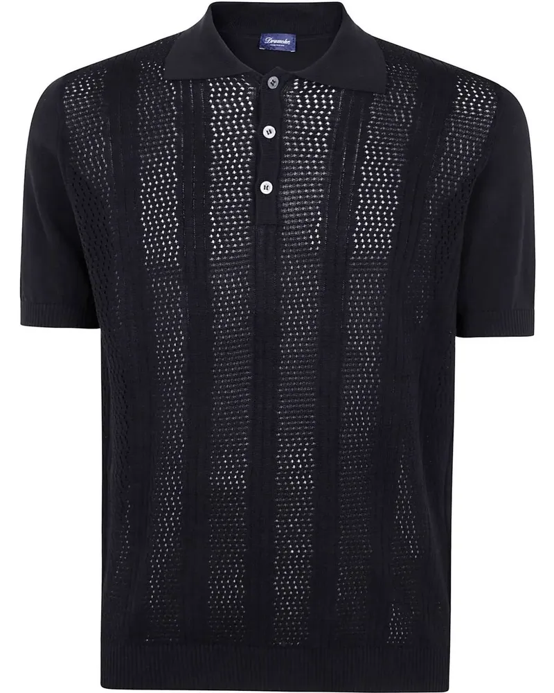 Drumohr  Short Sleeves Polo Shirt Black