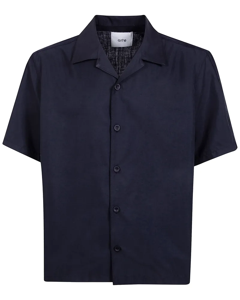 Arte Antwerp Nylon Linnen Shirt Black