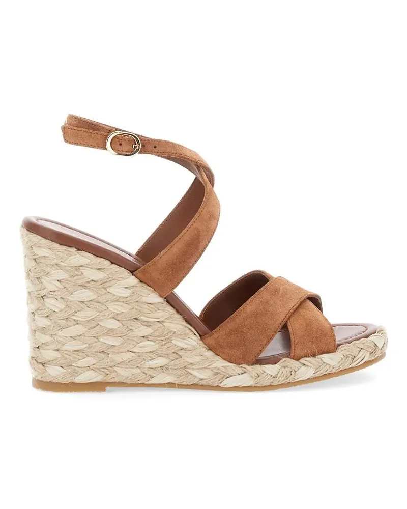 Stuart Weitzman Alyssa Wedge Sandals Beige