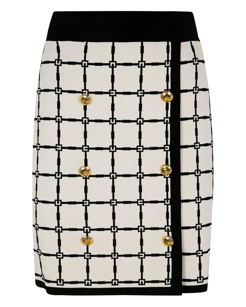 Elisabetta Franchi Mini Knit Skirt White