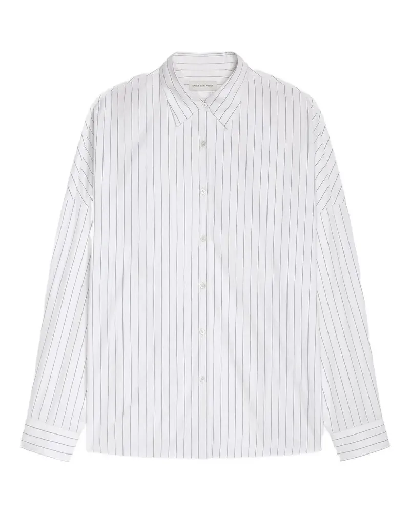 Dries van Noten Casia 2022" Fines Striped Shirt Blue
