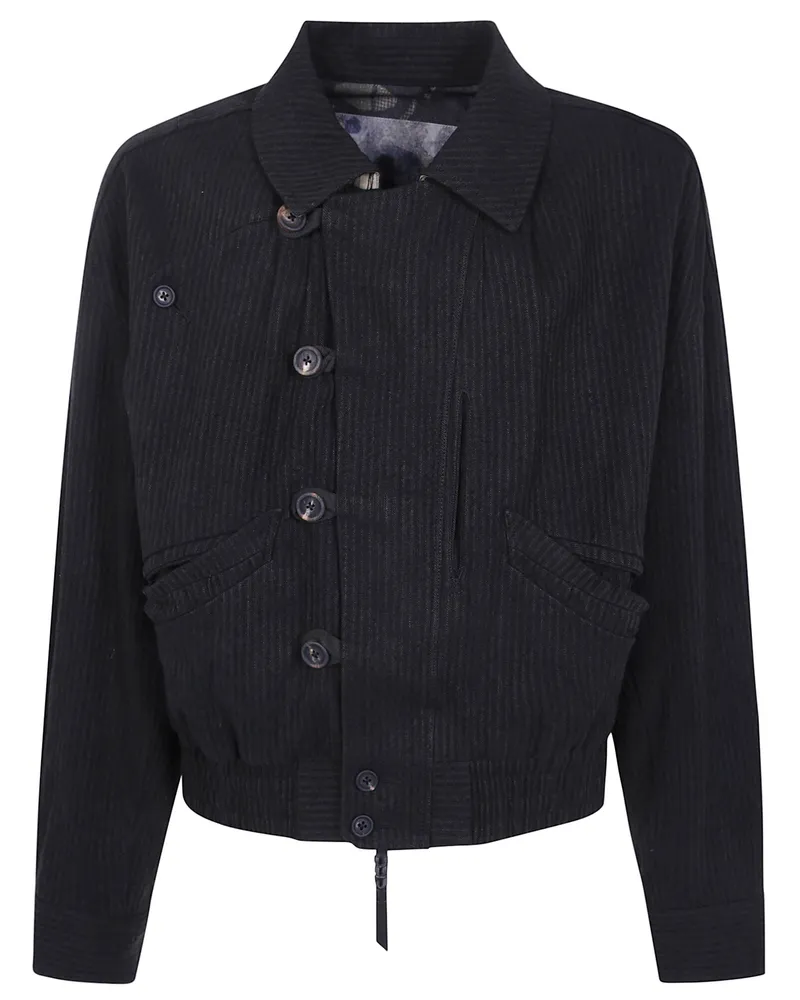 Ziggy Chen Cropped Jacket "Hidden Arc Blue