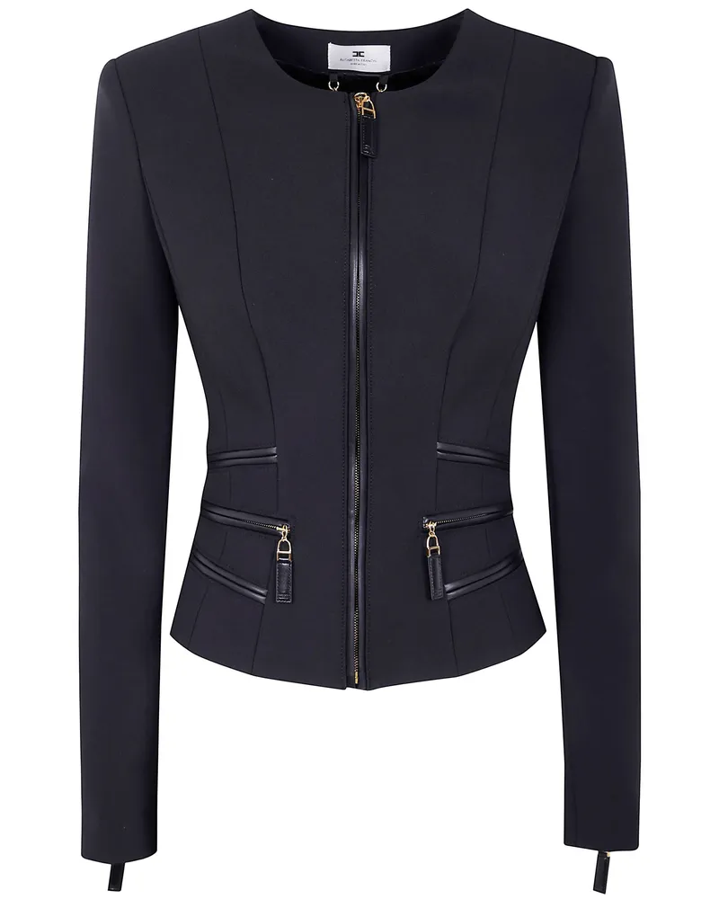 Elisabetta Franchi Zip-Up Jacket Black