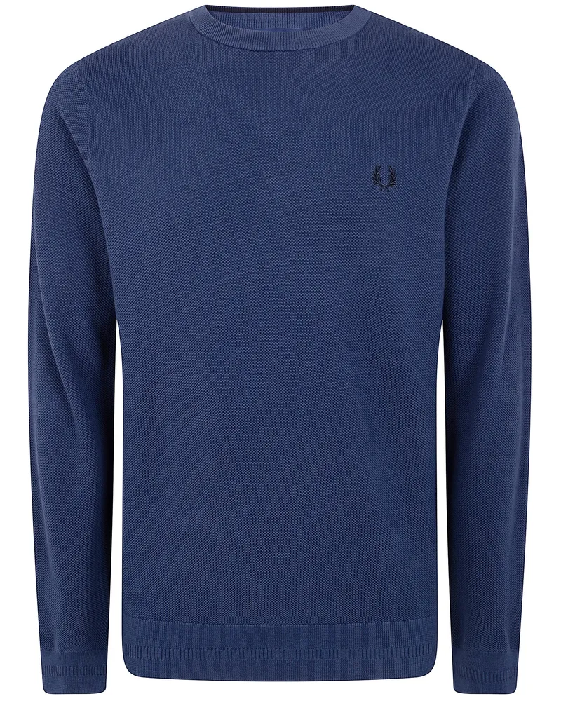 Fred Perry Fred Perry Pique Stitch Jumper Blue