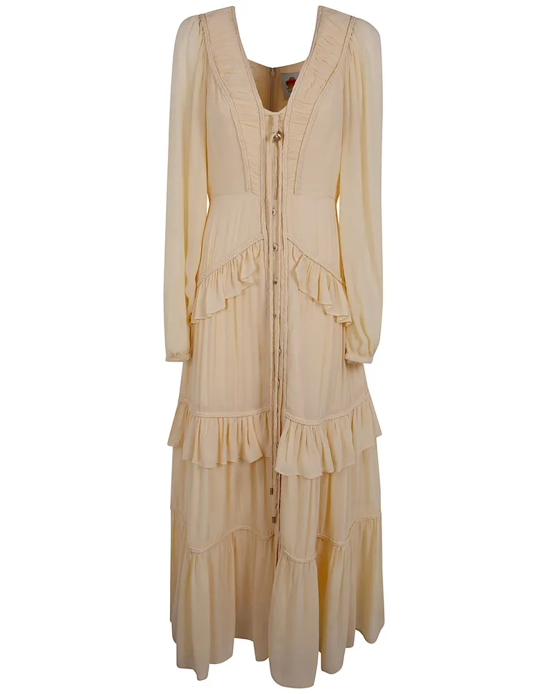 FARM Rio Maxi Braided Dress Yellow