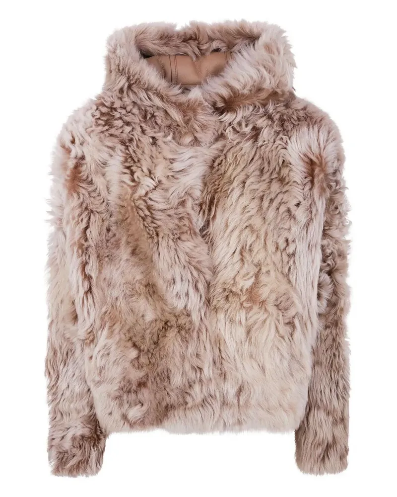 Yves Salomon Hoodie 61Cm" Jacket White