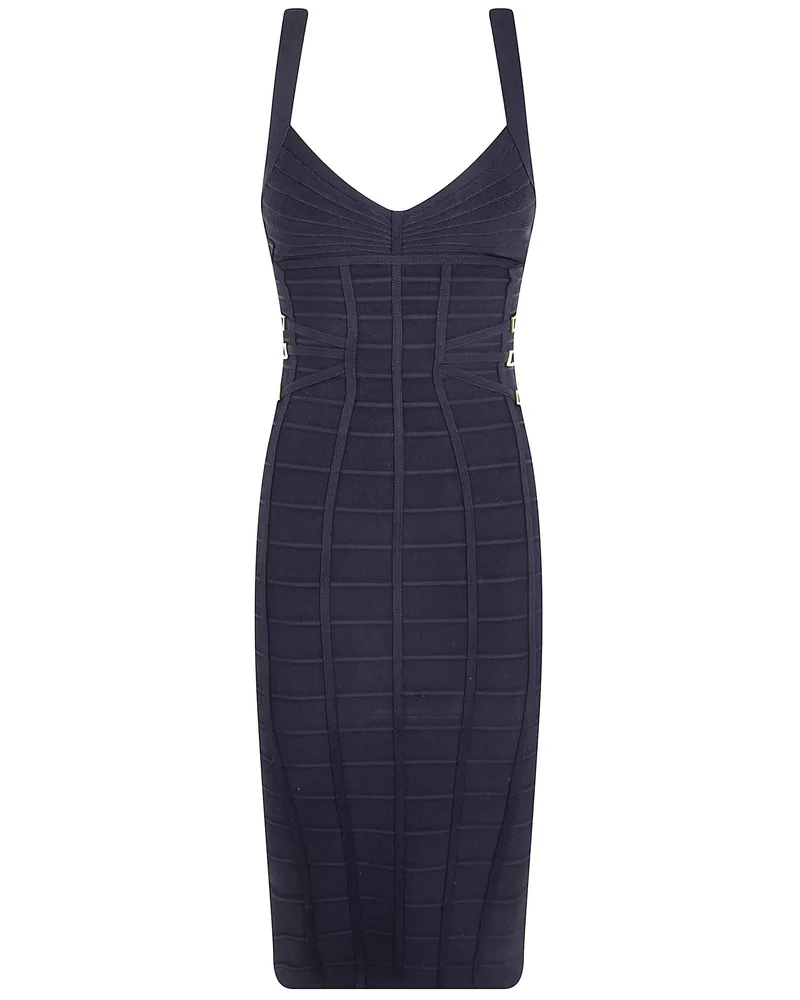 Elisabetta Franchi Knit Midi Dress Black