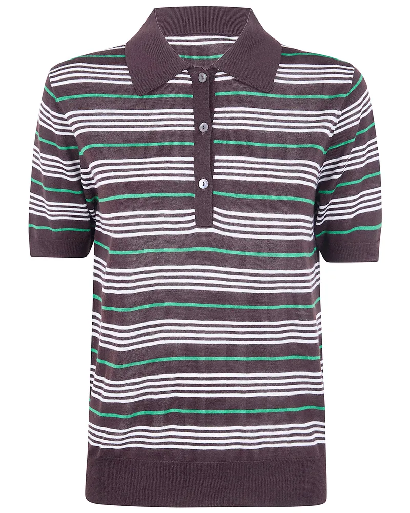 P.A.R.O.S.H. P. A.R. O.S. H. "Listripes" Stripes Sweater Brown