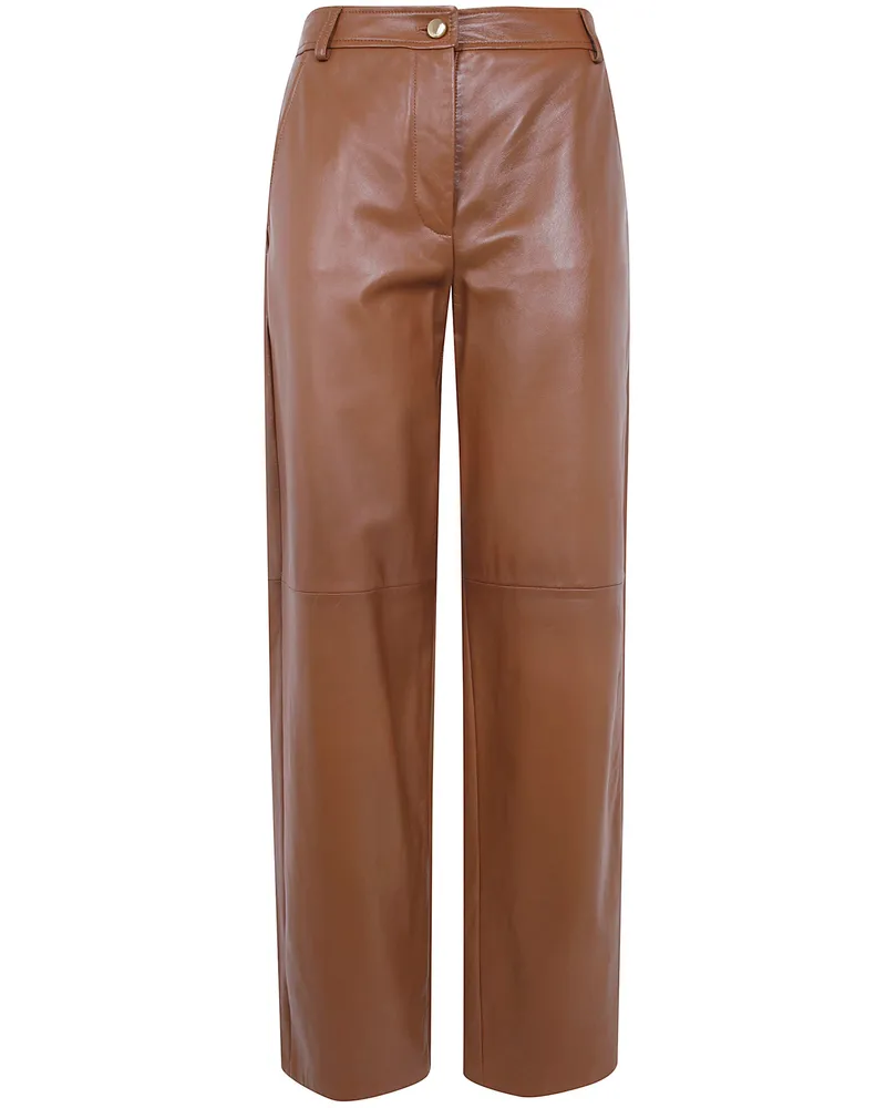Max Mara Pants Nappa Leather "Mst Legno Brown