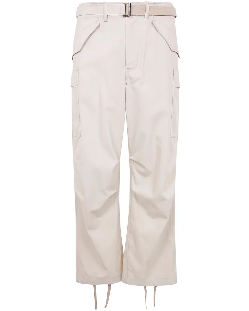 Sacai Cotton Twill Pants Beige