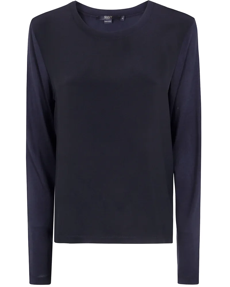 Seventy Sweater Round Neck "Jersey Crepe Black