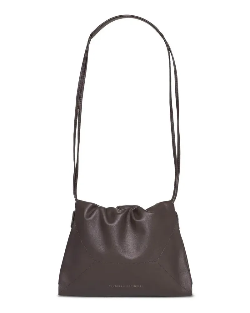 Brunello Cucinelli Shoulder Bag Leather "Mbxad2808 C8279 Brown
