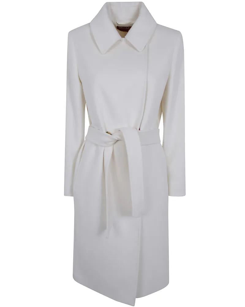 Max Mara Belted Coat "B Collag White