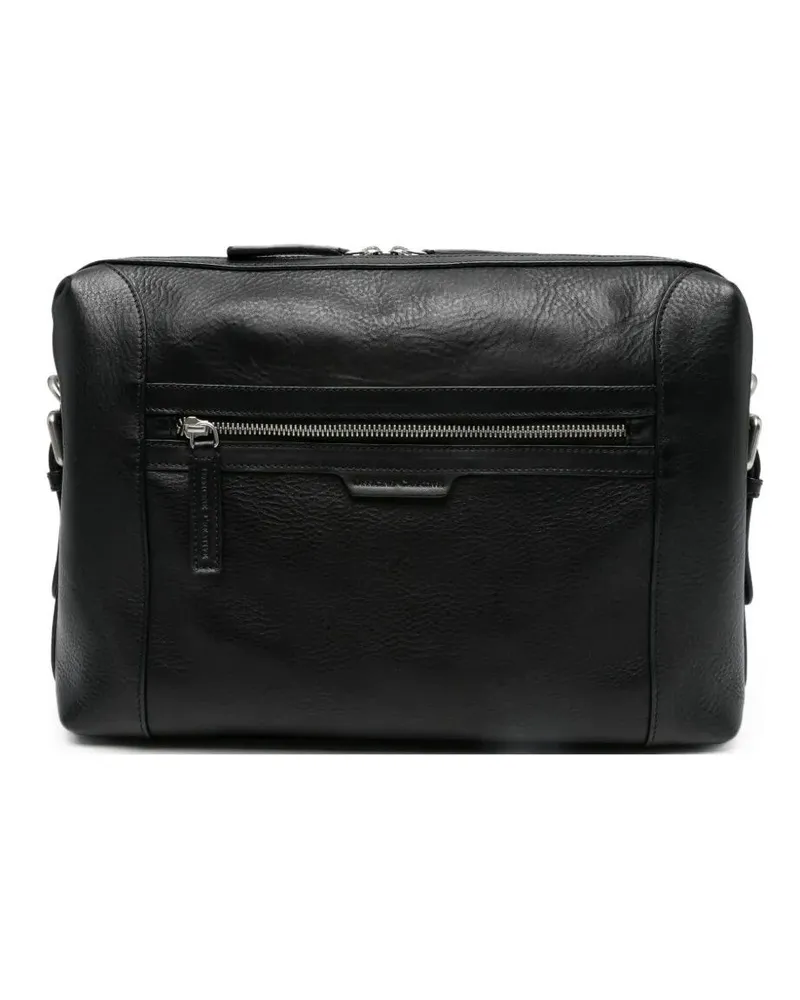 Officine Creative Italia Jules 009 Leather Briefcase Bag Black