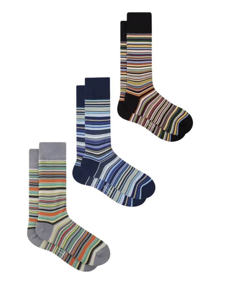 Paul Smith Socks 3-Pack Cracker Sig Multi