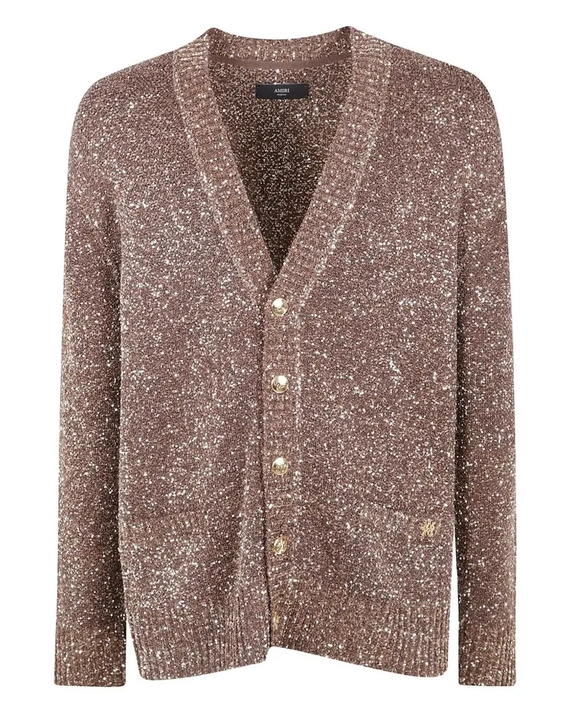 Amiri Ma Crochet" Cardigan Brown
