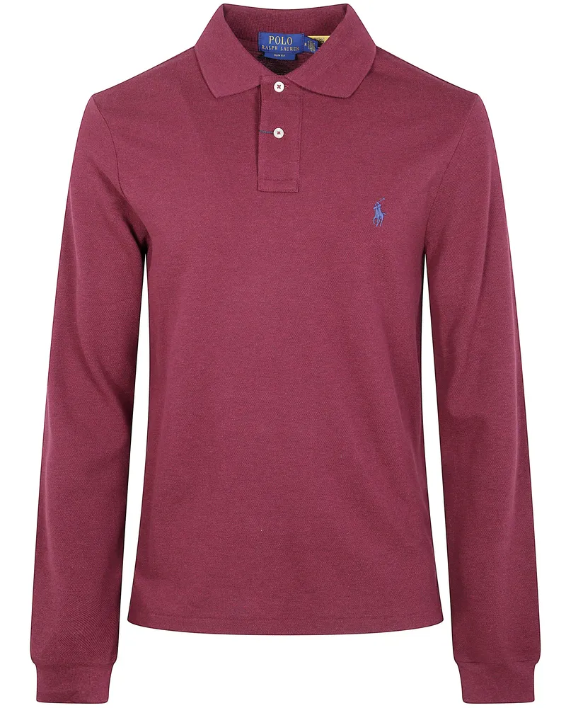 Ralph Lauren Long Sleeve Knit Polo Shirt Red