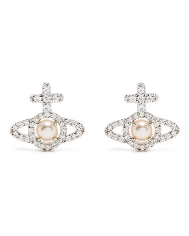 Vivienne Westwood Olympia Pearl" Earrings Metallic