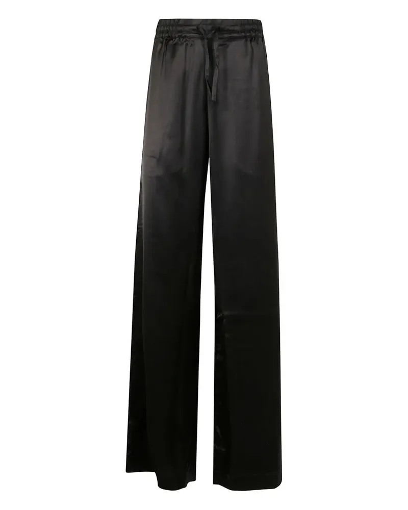 Marine Serre Satin Drawstring Trousers Black