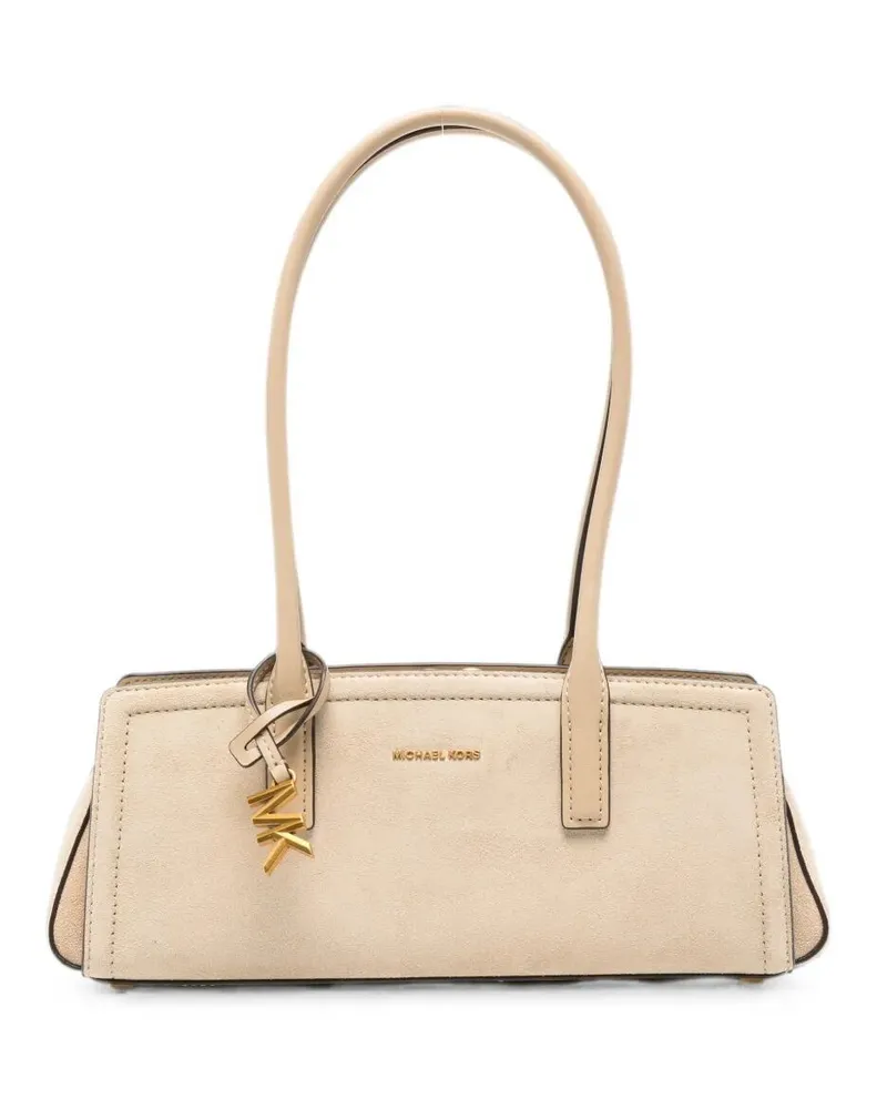 Michael Kors Shoulder Bag Leather "Sm Bw Shoulder Tote Bag Beige