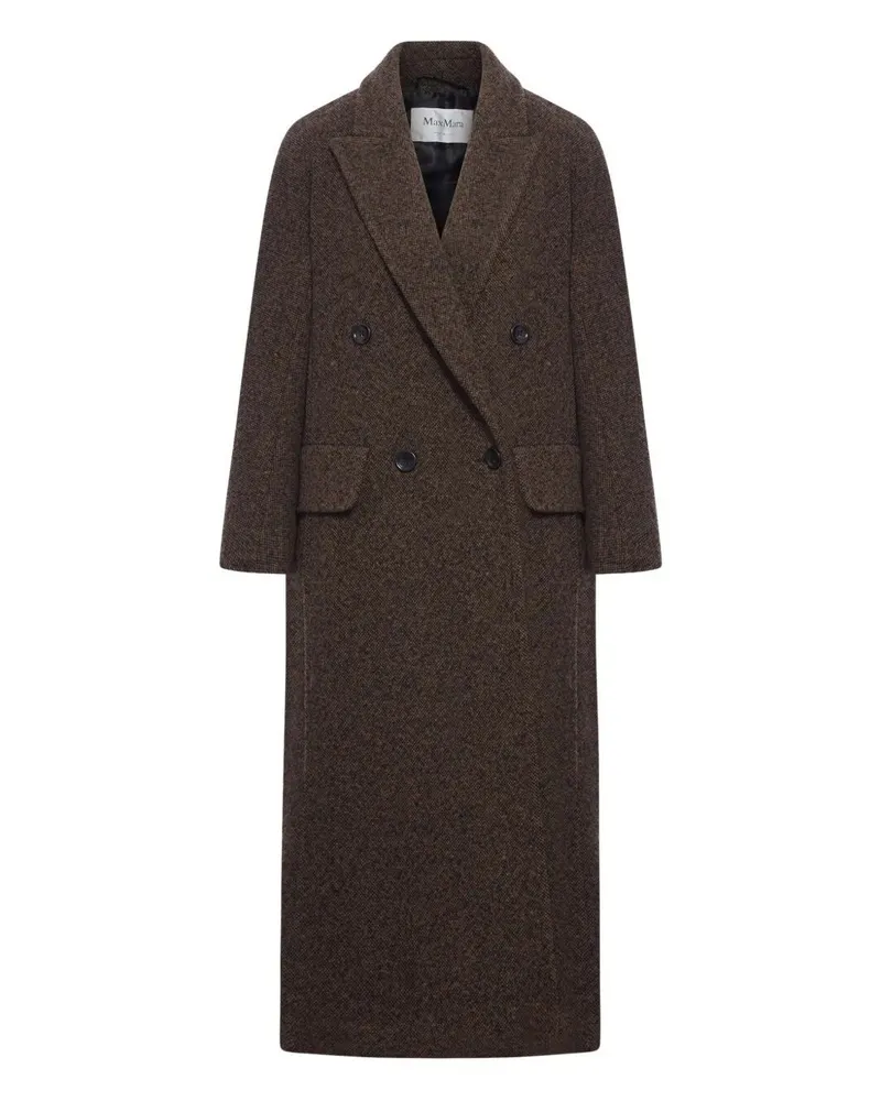 Max Mara Arco1234" Tweed Classic Coat Black