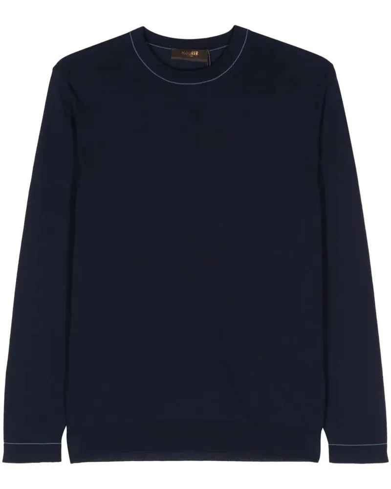 MOORER Tristand Round Neck Blue