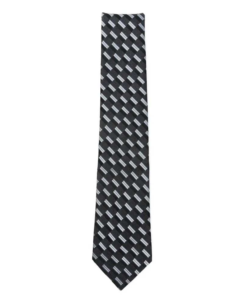 Emporio Armani Stripes Mix Tie Blue
