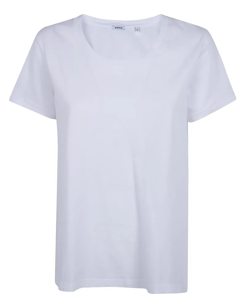 ASPESI Round Neck Classic T-Shirt White