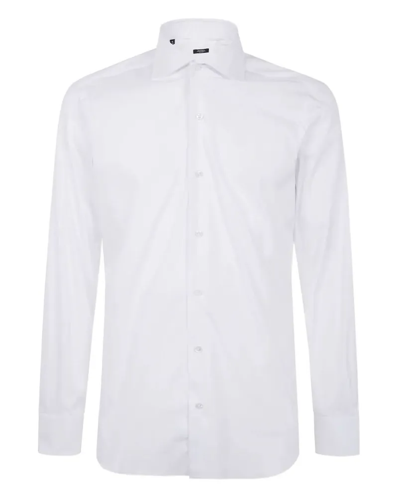 BARBA Classic Popeline Stretch Shirt White
