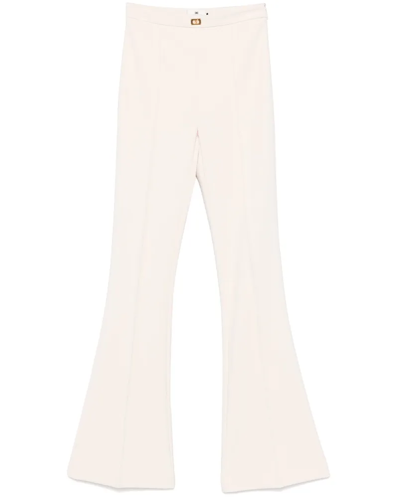 Elisabetta Franchi Wide Leg Classic Trousers By Elisabetta Franchi White