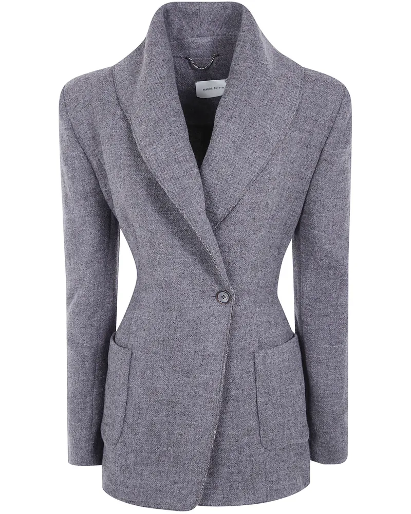 Magda Butrym Blazer Shawl "Shawl Blazer Gray